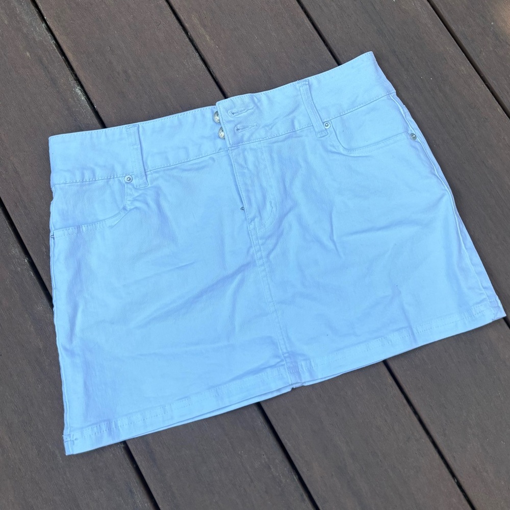 Princess Polly White Denim Mini Skirt